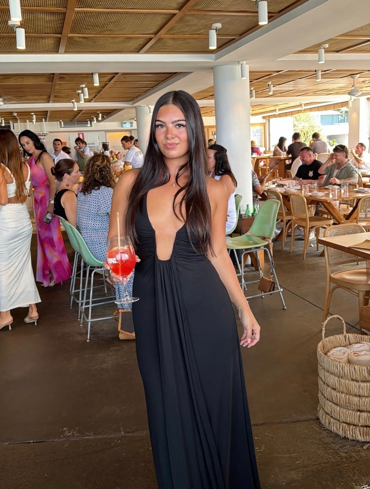 Misha | Jennifer Cupro Dress - Black