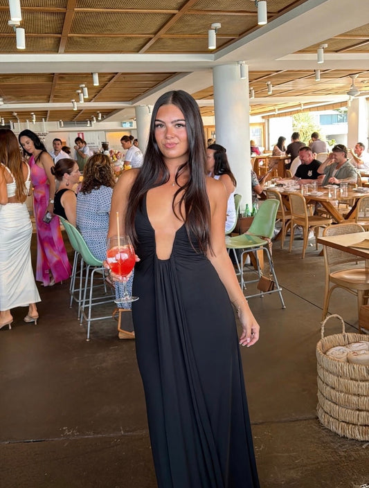 Misha | Jennifer Cupro Dress - Black