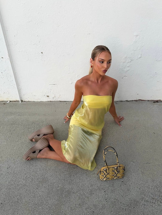 Mode Mischief | Melt Panel Dress - Limoncello
