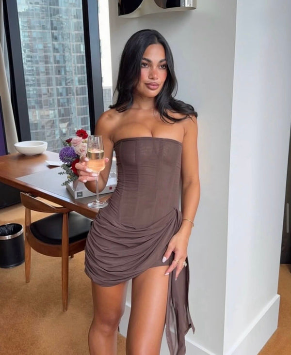 Leau | Mira Mesh Corset Dress