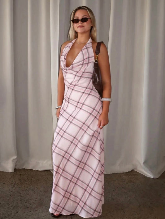 Peppermayo | Muse Maxi - Pink Check