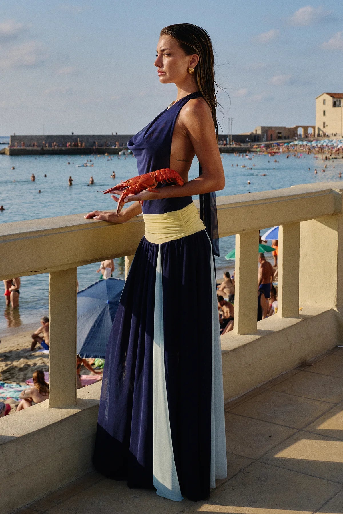 Bydee | Selina Mesh Maxi - Ceruleo