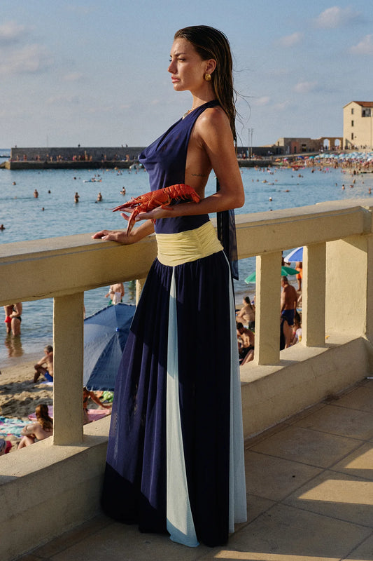 Bydee | Selina Mesh Maxi - Ceruleo