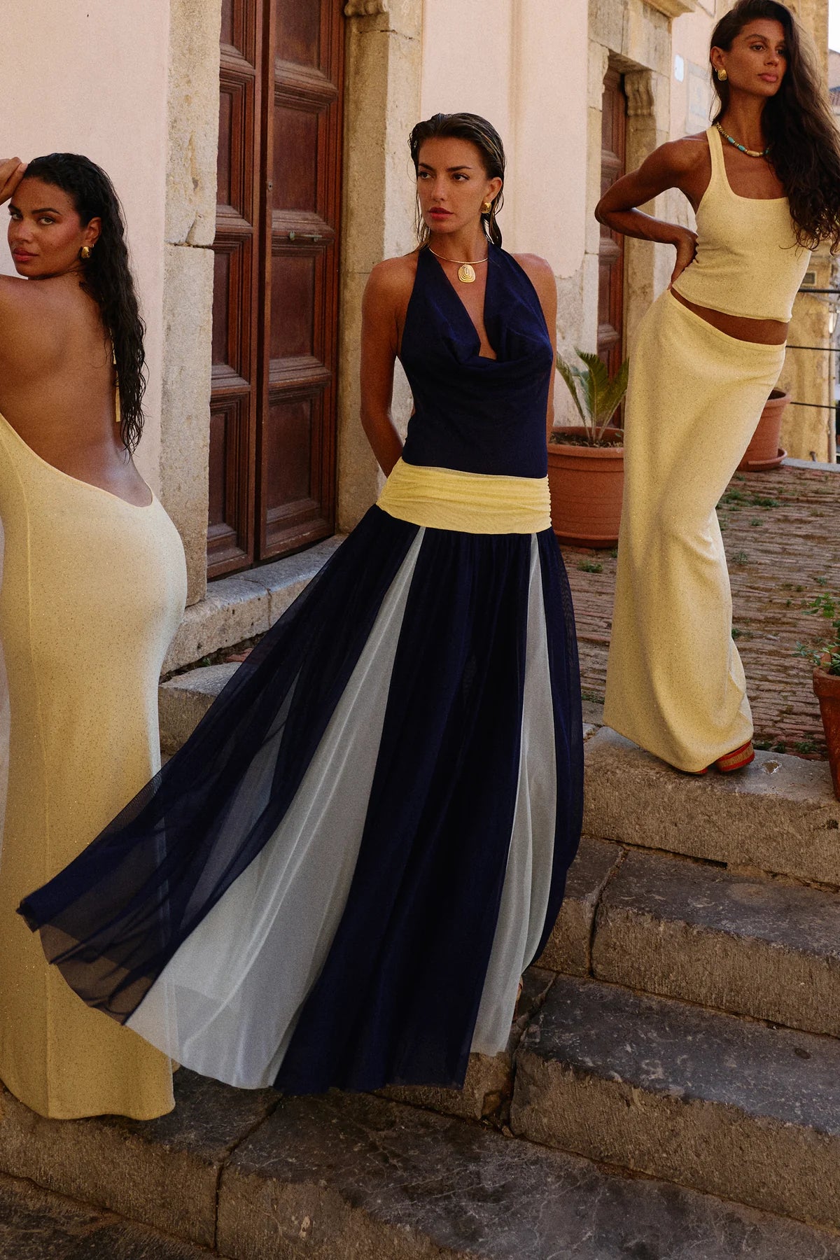 Bydee | Selina Mesh Maxi - Ceruleo